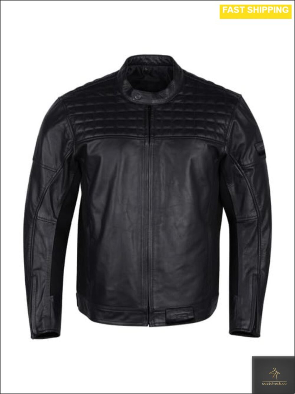 Genuine Leather Motorcycle Jacket Quilted Protective Biker Riding